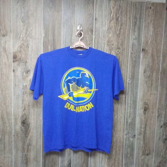 Golden State Warriors NBA Basketball Mens 3X Blue Yellow Dub Nation Max Heavy - Picture 2 of 11